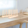 thumbnail image 1 of Plate Rack, Wood Plate Racks Dish Stand Holder Plate Organizer For Cabinet Space Saver Wooden Dish Drying Rack Vertical Drainer Kitchen Cabinet Organizer For Dish, Pots, Lids, 1 of 7