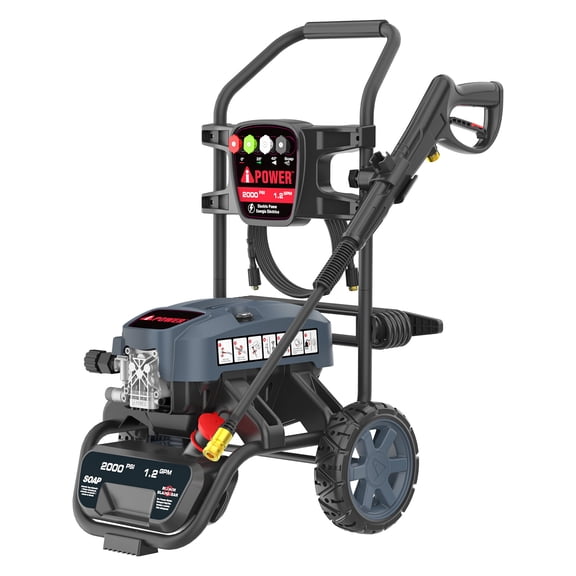 A-iPower 2000 PSI at 1.2 GPM 14.5 Amps 120 Volts Corded Electric Cold Water Pressure Washer with 5 QC Nozzles