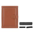thumbnail image 1 of Humidor de puros de cuero PU con capacidad para 5 puros, caja de puros humidificador ultrafino con forma de libro con partición extraíble para escritorio de viaje, 1 of 14