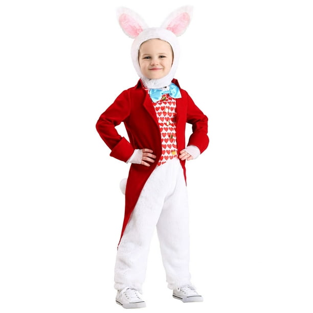 Costume pour enfants lapin blanc - Déguisement drole Taille - 5-6 Ans pas  cher