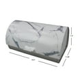 thumbnail image 5 of Home Basics Marble Like Roll Top Lid Steel Bread Box, White, 5 of 5