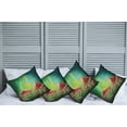 thumbnail image 6 of Ambesonne Colorful Throw Pillow Cover 4 Pack, Mysterious Mushrooms, 20", Sea Green Red Cream, 6 of 6