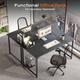 thumbnail image 3 of 40 x 24 Inch Computer Desk with Deeper Desktop, Metal Frame, Black, 3 of 9