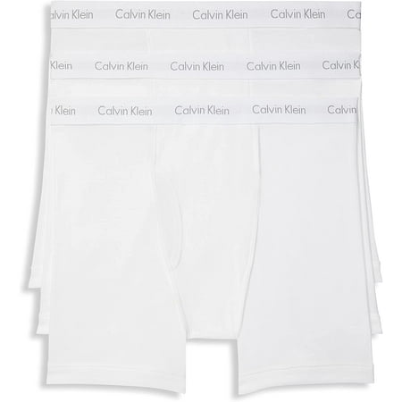 Calvin Klein Mens Big Tall Cotton Classics 3-Pack Boxer Brief 5X-Large White