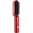 thumbnail image 3 of Cepillo alisador de cabello con tecnología anti-quemaduras 360°, alisador y rizador 2 en 1 para todo tipo de cabello (rojo), 3 of 4