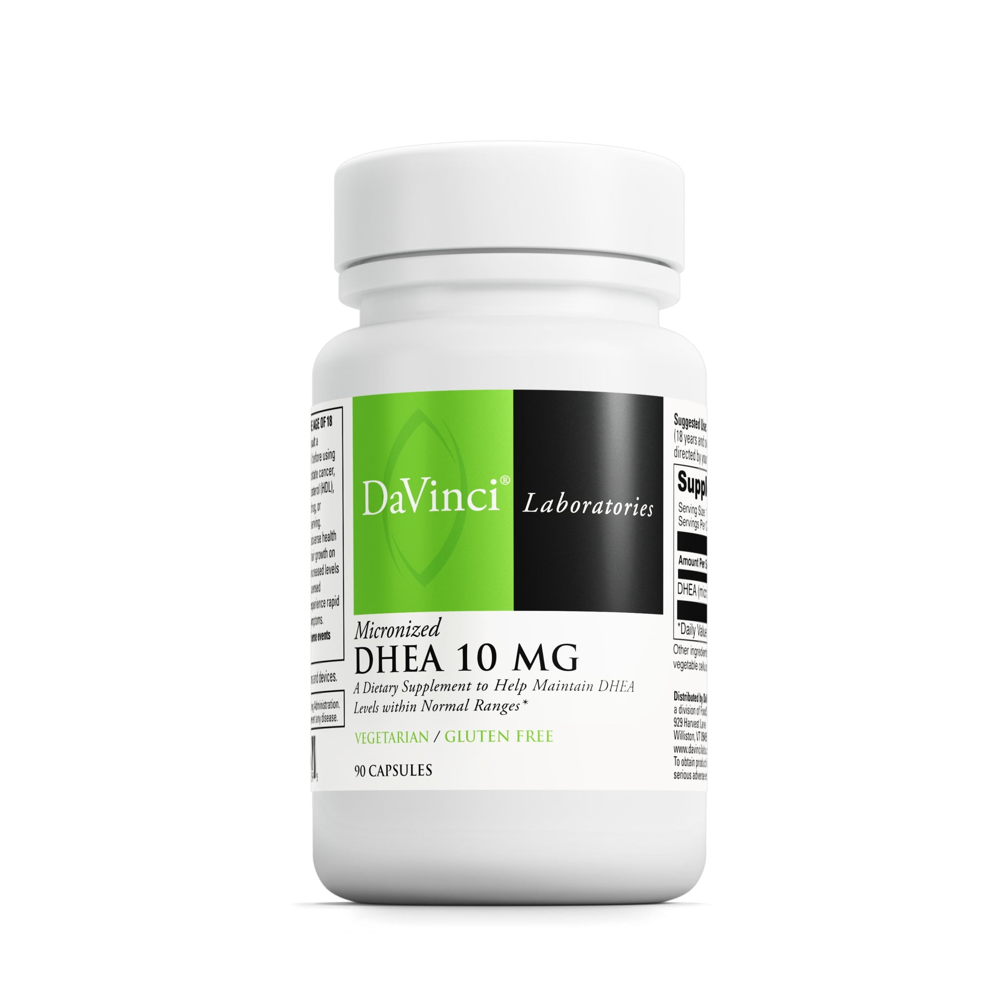 DaVinci Labs Micronized DHEA 10 mg, Immune Health Support, 90 Capsules