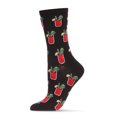 thumbnail image 4 of MeMoi Women's Bloody Mary Delight Bamboo Blend Crew Socks - Womens - Female, 9-11, Oatmeal Heather, 4 of 6
