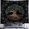 thumbnail image 2 of Tapiz de pared con diseño de árbol de la vida, microtela, 150 x 150 cm, 2 of 3