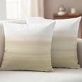 thumbnail image 2 of Beige White Stripes Outdoor Pillow Covers 18x18 Set of 2,Waterproof Patio Throw Pillowcase Protectors,Farmhouse Modern Gradient Lines Decorative Pillow Shams Cushion Covers for Seat Bed Couch Sofa, 2 of 8