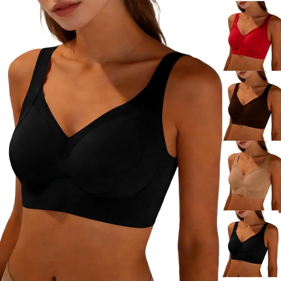 Iyufng Women's Wireless Bra Full Coverage Comfortable Bra with Convertible Straps