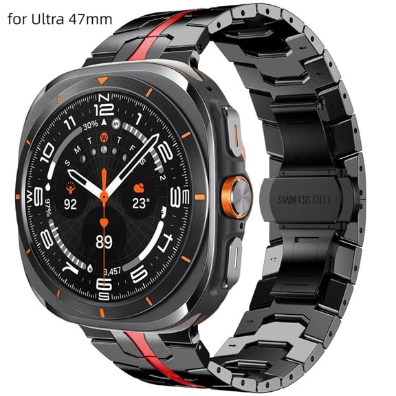 Elegant Minimalist Band for Samsung Galaxy Watch Ultra 47mm, Slim Stainless Steel Bracelet for Business Casual Style