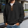 thumbnail image 2 of Uikmnh Men's Sweatshirts, Long Sleeve Solid Color Casual Stand Collar Pullover Sweater Comfortable Loose Fit Crewneck Versatile Daily Wear,S, 2 of 5