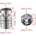 thumbnail image 2 of Su llave de ventilación amigable, el filtro de agua con economía de ahorro a 360 grados se adapta al cable exterior M22 y M24 hembra para la cocina y el baño (Silver) esquí esquí Gafas de esquí, 2 of 5