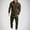 Army Green, variant on Mens Jumpsuit Onesie Rompers Drawstring Hooded Full Zip One Piece Tracksuit with Pockets Coffee 10(XXL)
