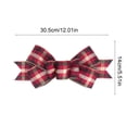 thumbnail image 3 of FEOLGEHLY 4 Pieces Christmas Burlap Plaid Bow Christmas Buffalo Gingham Craft Bows Xmas Tree Decorative Wreath Decor for Crafts Xmas Party Birthday Decor, 3 of 6