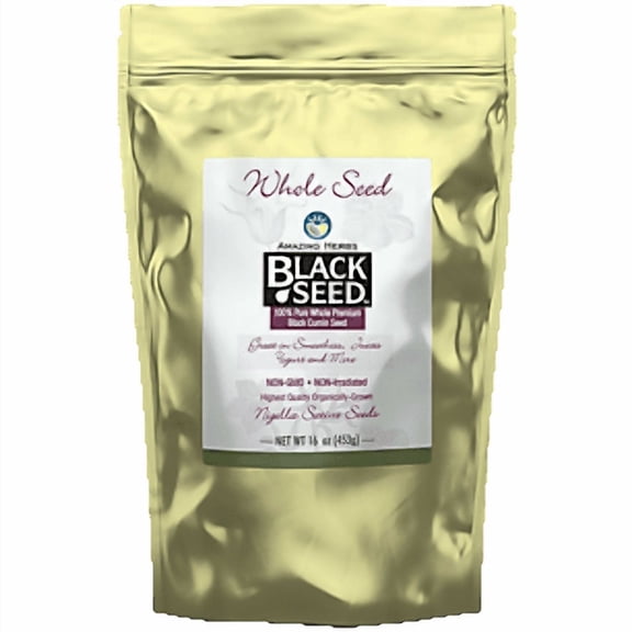 Amazing Herbs - Black Seed 100% Pure Whole Premium Black Cumin Seed - 16 oz.