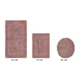 thumbnail image 2 of Better Trends 3 Piece Bath Rugs Set 100% Cotton Soft Water Absorbent Reversible Machine Washable Lid Cover, U-Shape Toilet Rug for Bathroom Floor Decor Seat Cover Pink Lux Collection, 2 of 4