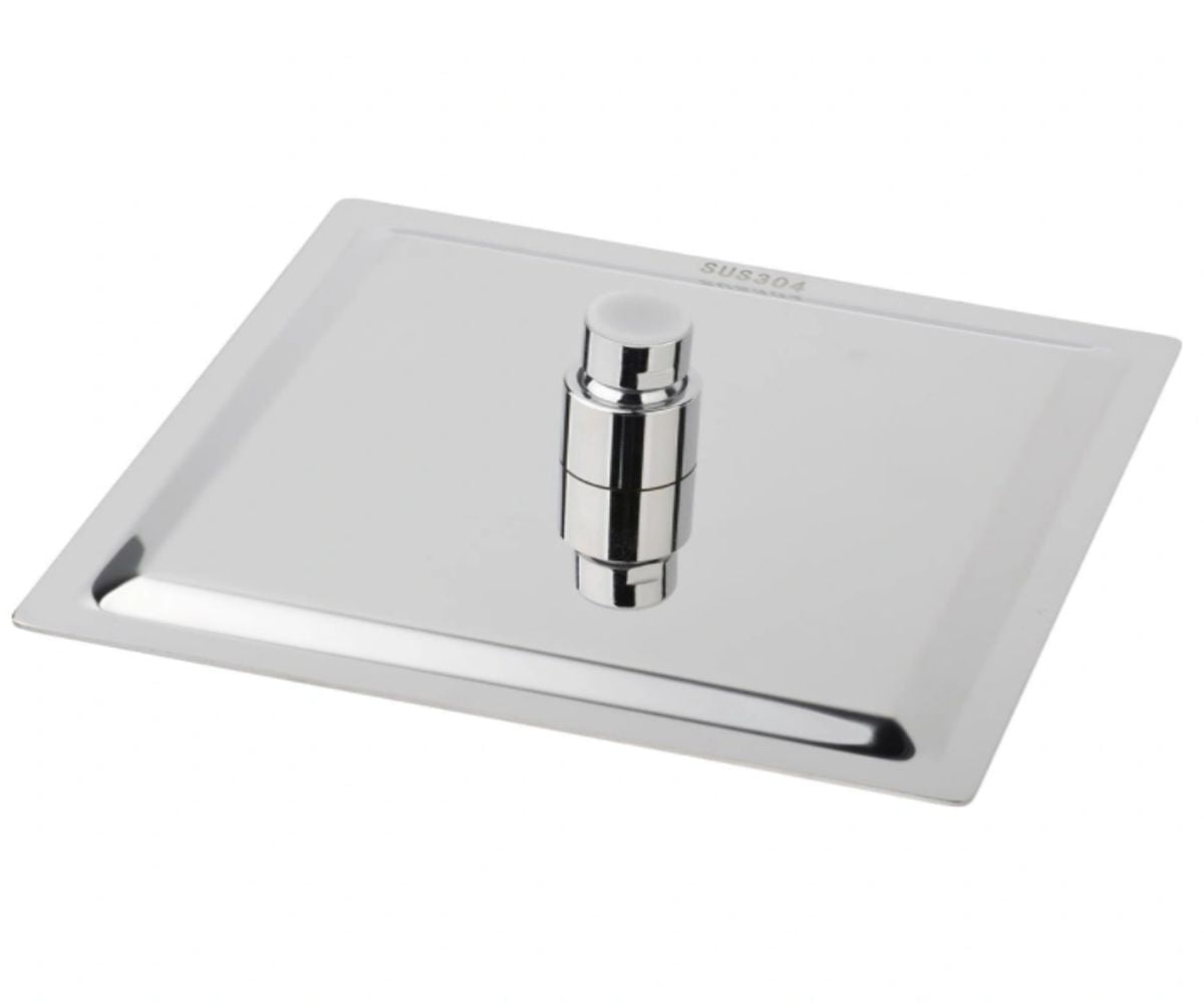 DROP Bath and Kitchen Douche à cascade carrée de 12 po x 12 po, couleur chrome