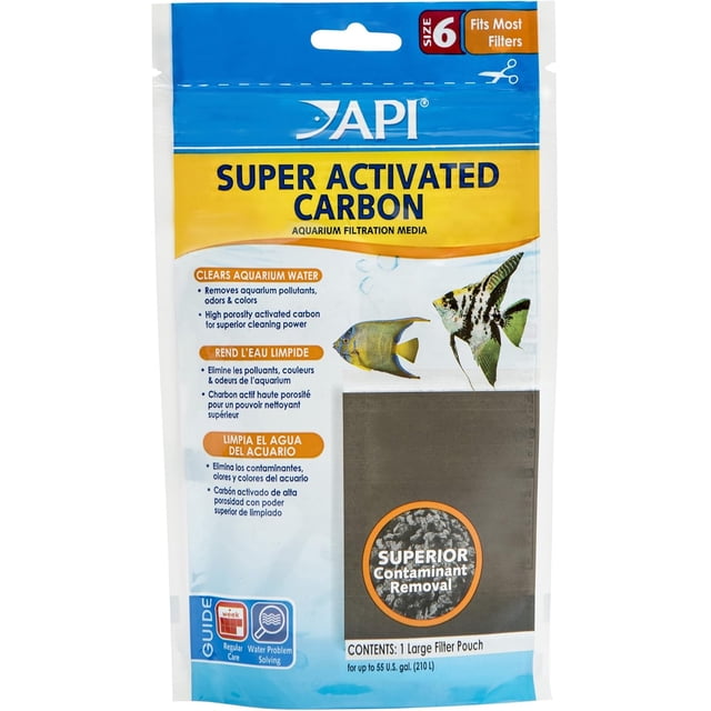 API Super Activated Carbon Aquarium Canister Filter Filtration Pouch 1-Count