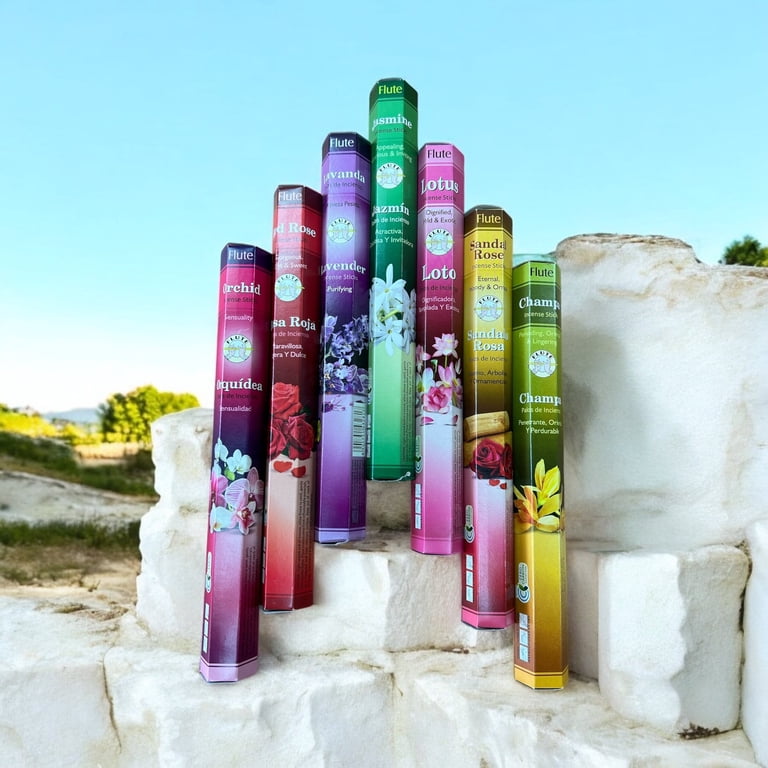 Flute Incense Sticks – Set of 7 (140 Sticks) – Exotic Floral