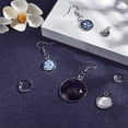 thumbnail image 2 of 8/14/16/18/25mm Stainless Steel Earring Bezels 40pcs Earrings Hook with 40pcs Round Pendants and 40pcs Glass Cabochons Pendant Cabochon Trays for Earring Findings Making, 2 of 9