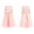thumbnail image 3 of iiniim Big Girls' Lace Mesh Flower Dress Princess Wedding Bridesmaid Pageant Prom Party Dress Light Pink 16, 3 of 6