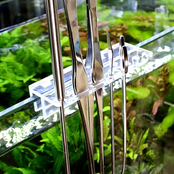 Soporte para herramientas de mantenimiento de acuarios, acrílico transparente para peces de acuario, soporte para herramientas de acrílico para acuario, estante para herramientas para peceras, salida de alta intensidad