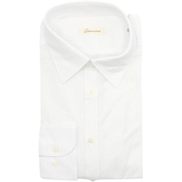 Gianmarco Men's White Camiceria Artigianale Dress Shirt - XL