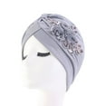 thumbnail image 1 of CSChome Bonnet Femme Bonnet Extensible Coupe-Vent Résistant aux Déchirures Bord Rétractable Bord Chaud à Sequins Fleur Turban Mode, 1 of 7