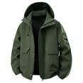 thumbnail image 5 of Wutalume Women's Fashionable Thickened Hooded Outdoor Hiking Jacket Solid-Colour Windbreaker Outerwear, Lightweight and Durable, Perfect for Adventure and Daily Use,Army Green L, 5 of 5
