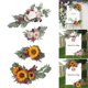 thumbnail image 1 of 2x Botín artificiales, pieza central Guirnalda Flores boda decorativo Guirnalda de rosas para la puerta principal Decoración de la boda Blanco Púrpura Amarillo Rojo Yotijar Corona colgante de puerta delantera, 1 of 10
