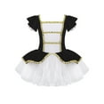 thumbnail image 1 of Miaeowve Robe de Danse pour Filles Enfants à Manches Courtes Combinaison de Danse Déguisement Robe de Princesse pour Fête Noir 14, 1 of 7