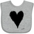 thumbnail image 3 of Inktastic Stitched Black Heart Boys or Girls Baby Bib, 3 of 4