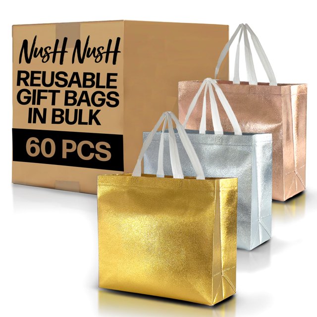 Set de bolsas de regalo Nush Nush, 60 colores mezclados, 33 x 13 x 28 cm
