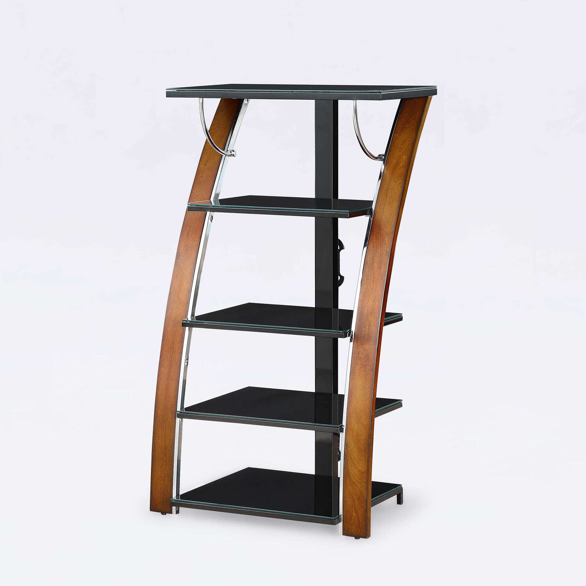 Whalen 5Shelf Audio/Video Tower, Brown Cherry Finish 743167296892 eBay
