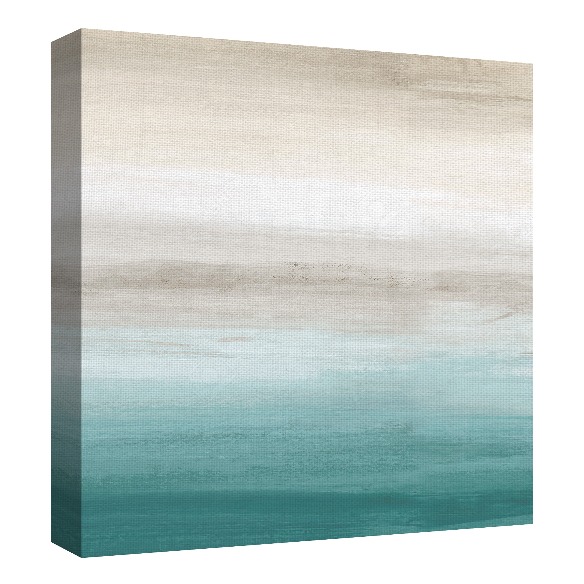Turquoise Landscape III Abstract By Willowbrook Fine Art Canvas Art Print 24" x 24"