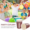 thumbnail image 2 of JUNWELL 24 Pcs Football Stadium Party Dinnerware Set Water Cup Office Paper Cups Disposable Coffee Graduation Decorations Banquet, 2 of 6