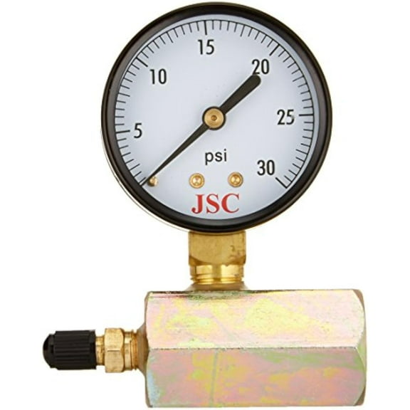 Jones Stephens Gas Test Gauge Assembly - 30 Psi Steel - 3/4 In. FIP, Multicolor
