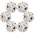 thumbnail image 3 of Coolnut Cute Cat Round Placemats Waterproof Non-Slip Washable Place Mats Polyester Table Mats Set of 6 Heat Resistant for Home Kitchen Holiday Party Home Decor Gifts, 3 of 7