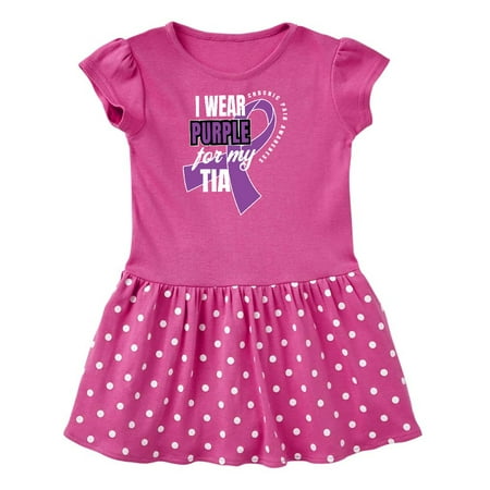 

Inktastic Chronic Pain I Wear Purple For My Tia Gift Toddler Girl Dress
