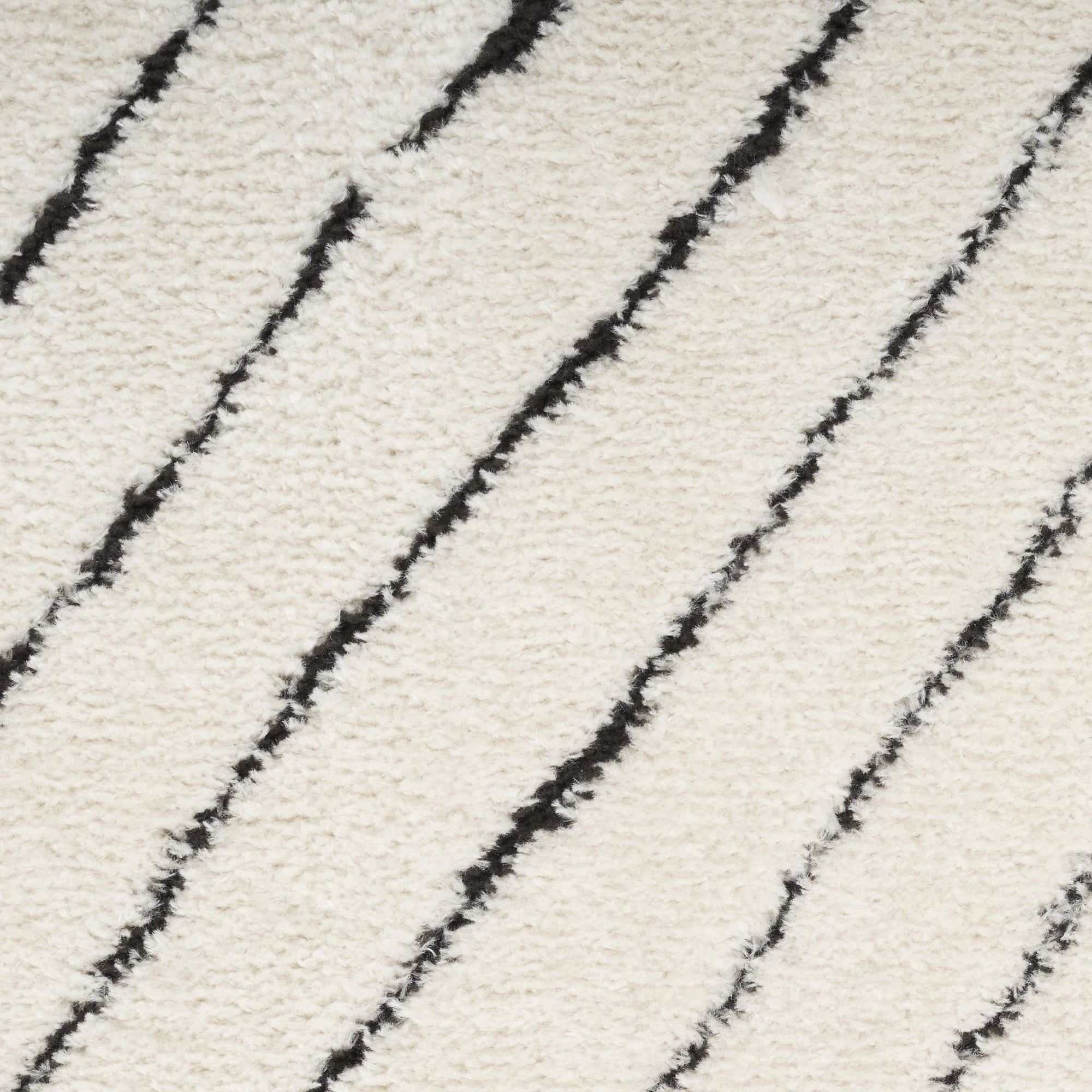 Nourison Cozy Modern 2'2" x 6' Ivory Black Scandinavian Indoor Rug