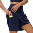 thumbnail image 3 of Faldas pantalón hasta la rodilla de 50 cm para mujer, faldas de tenis, faldas pantalón de golf deportivas, faldas casuales de entrenamiento con bolsillos para pantalones cortos., 3 of 3