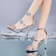thumbnail image 4 of Zapatos de mujer de alta calidad con cremallera trasera, sandalias nuevas de 2024, zapatos de fiesta con punta abierta, zapatos de tacón de aguja para mujer, 4 of 5