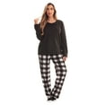 thumbnail image 6 of Just Love Ultra-Soft Womens Pajama Pant Set with Nightgown & Matching Socks  Luxurious Sleepwear (Buffalo Plaid White Black, 2X), 6 of 6