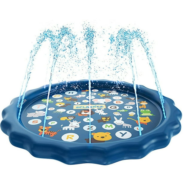 68 Inch Inflatable Splash Pad Sprinkler Splash Play Mat for Kids Outdoor  Party Swimming Pool Water Sprinkler Toys 