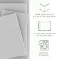 thumbnail image 5 of Noble Linens 4 Piece Solid Microfiber Bed Sheet Set, Light Gray, King, 5 of 10