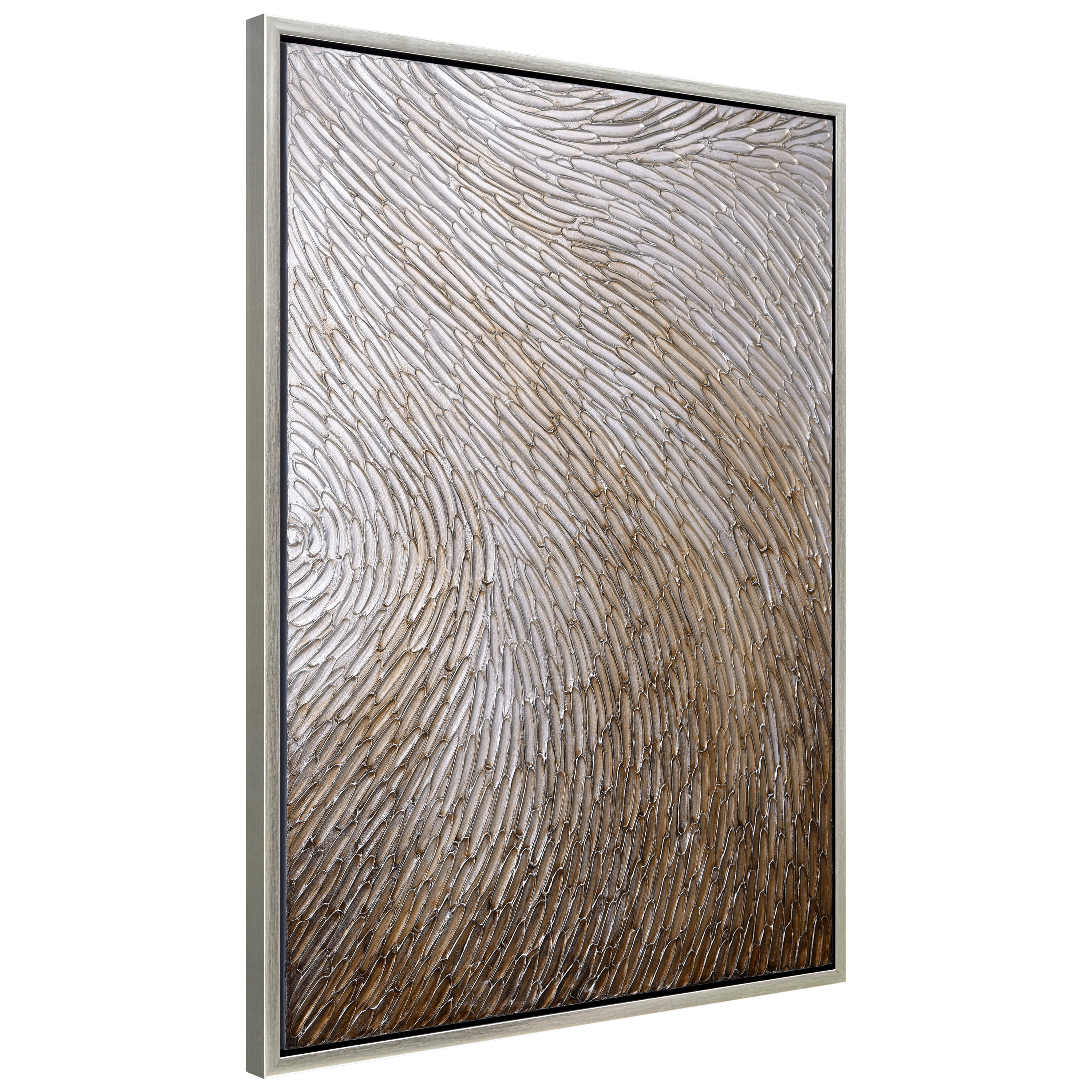 Gold Waves II Textured Metallic Hand Painted Framed Canvas Wall Art