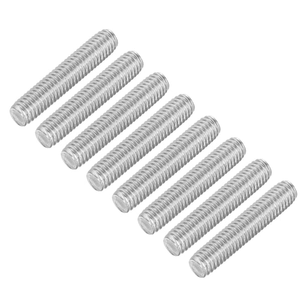 Uxcell 8 Pack M6 x 1.18 pulgadas 0.04 pulgadas paso varilla roscada completamente de acero inoxidable 304