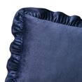 thumbnail image 4 of My Texas House 14" x 36" Blue Ruffle Velvet Oblong Decorative Pillow, 4 of 5