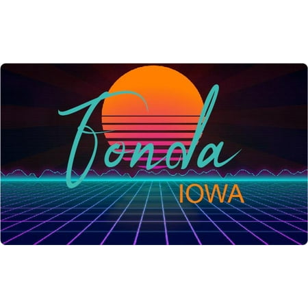 

Fonda Iowa 4 X 2.25-Inch Fridge Magnet Retro Neon Design